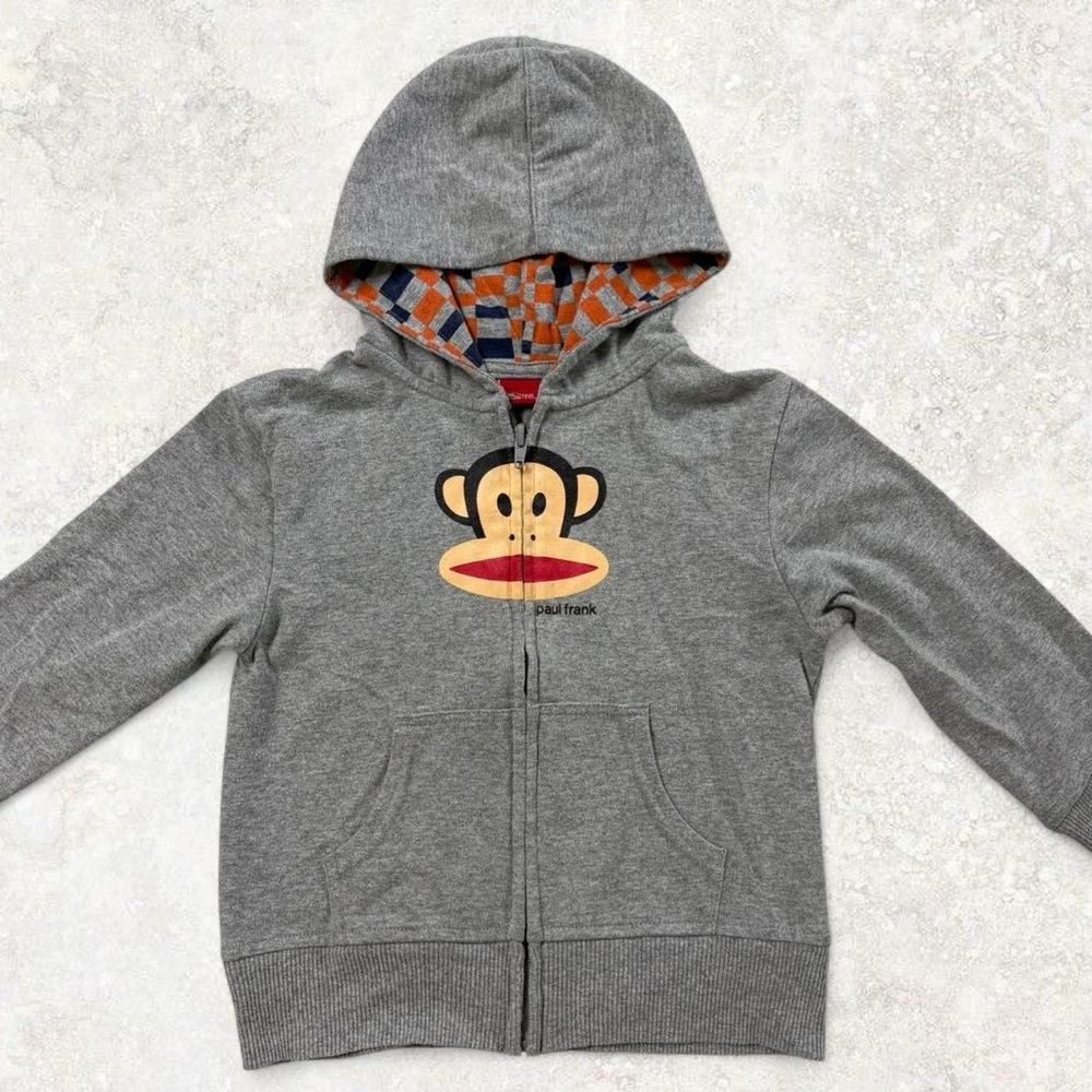 Paul Frank Gray Hoodie with Monkey Design